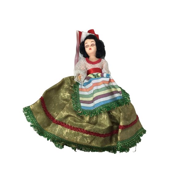 Vintage 1960s Storybook International Collectible Cultural Doll with Black Hair, - Picture 3 of 8